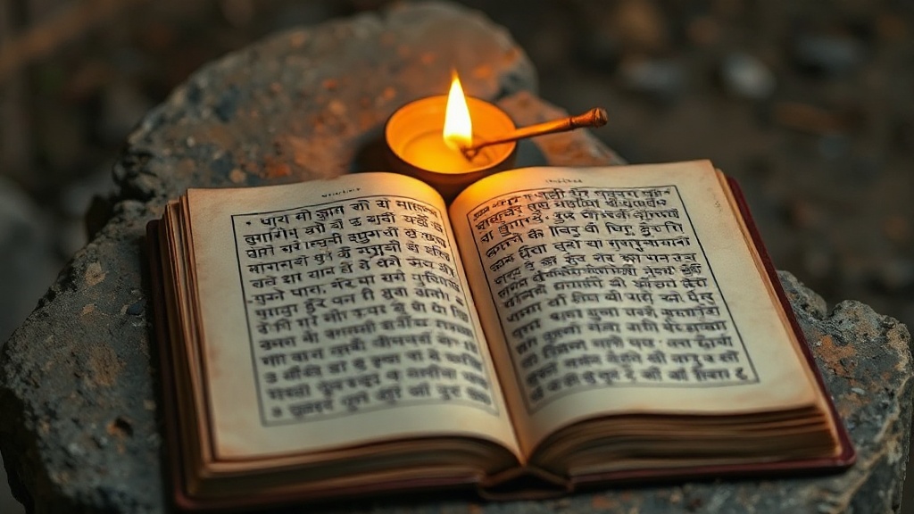 Manuscrit bouddhiste ancien évoquant les enseignements du Dharma et la sagesse prajna