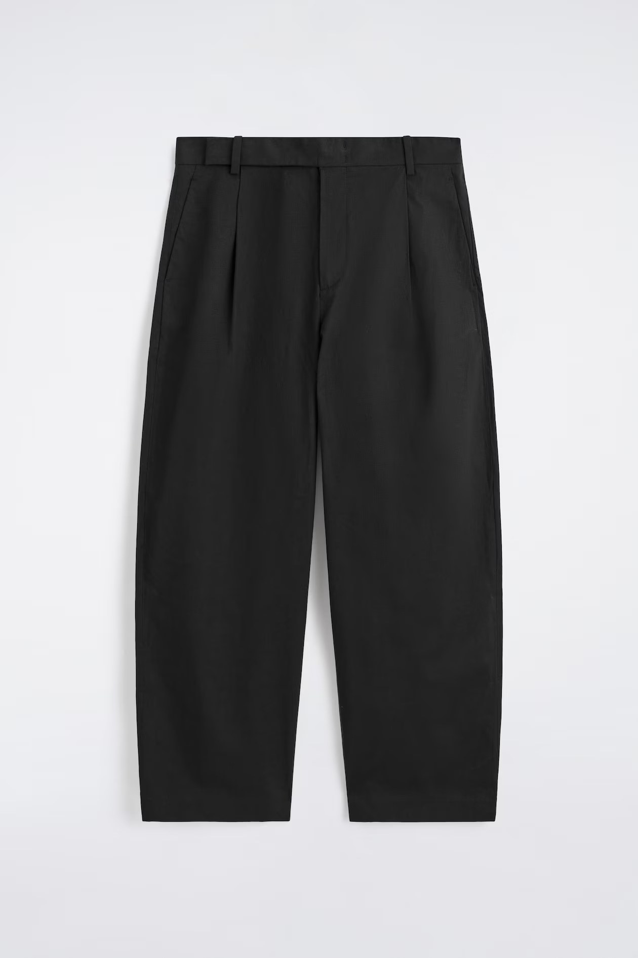 cos, COTTON-LINEN RELAXED-FIT BARREL-LEG PANTS