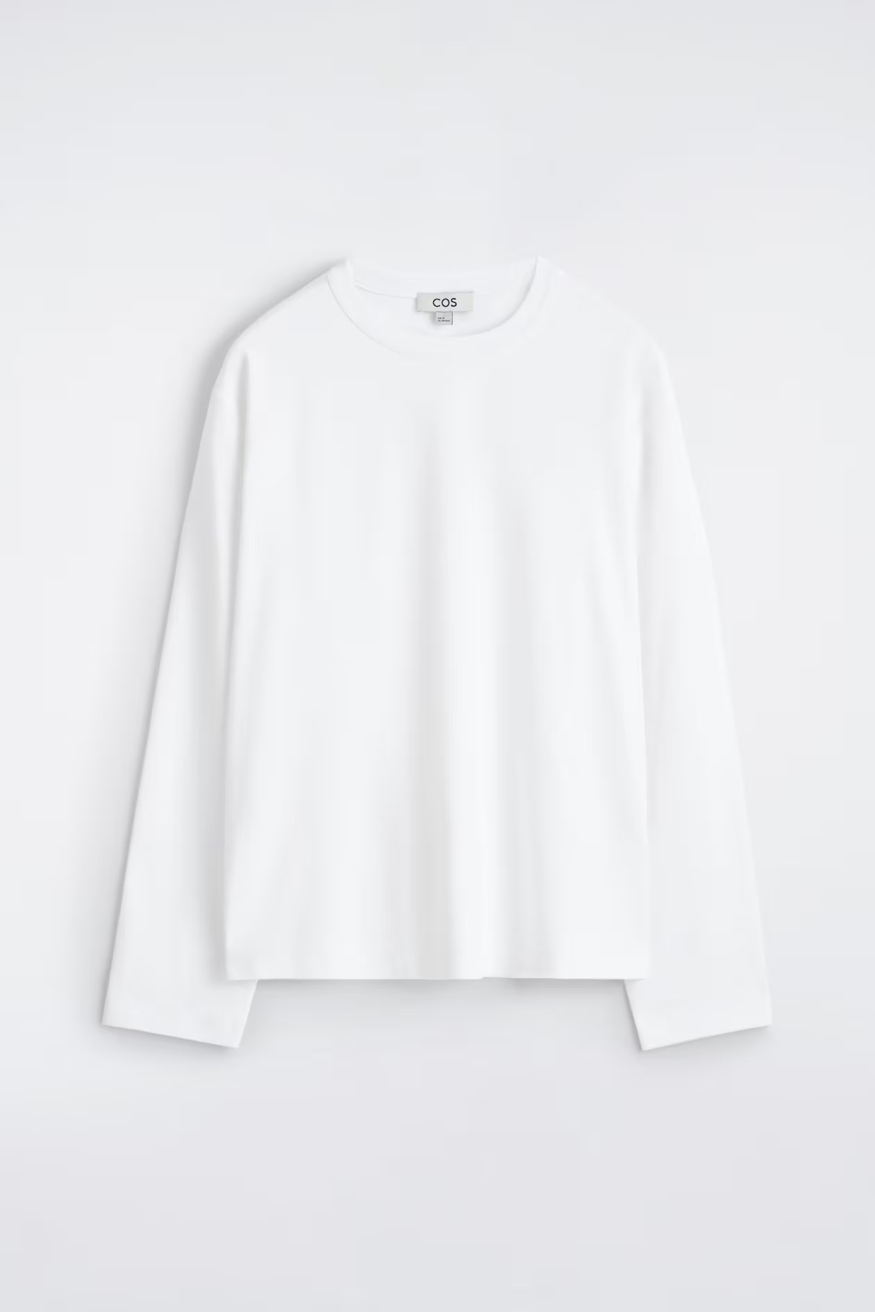 cos, RELAXED JERSEY INTERLOCK LONG-SLEEVED T-SHIRT