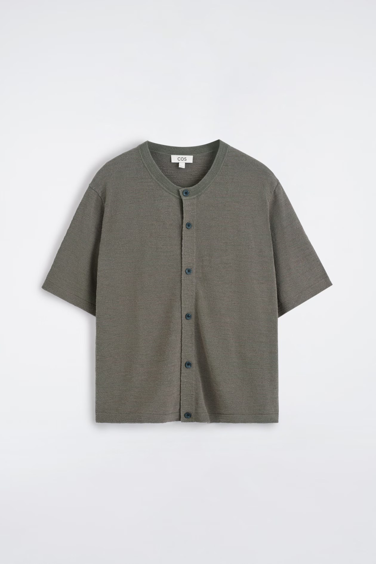 cos, BOUCLÉ-KNIT SHORT-SLEEVED CARDIGAN
