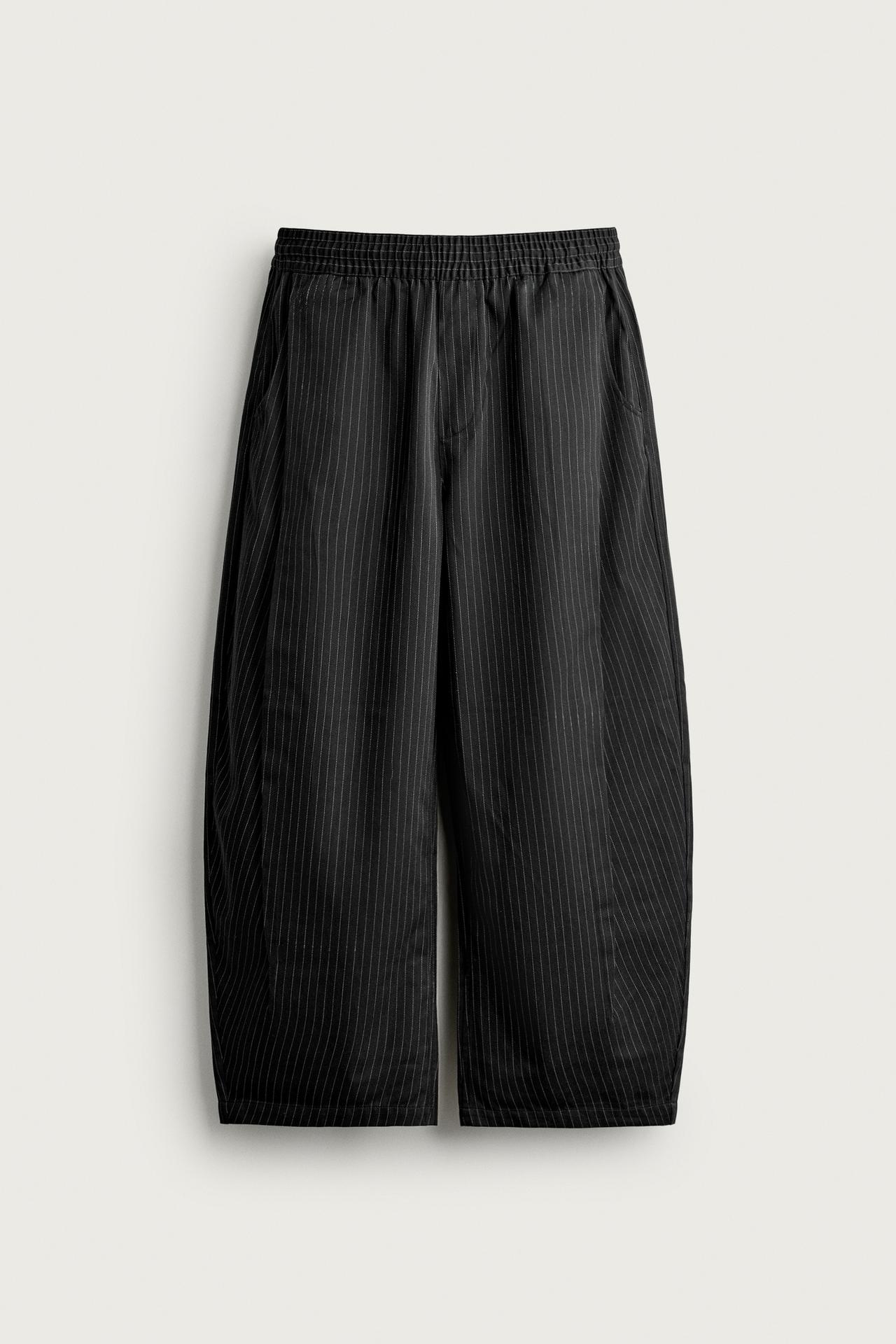 zara, SIDE-PLEAT BALLOON FIT TROUSERS