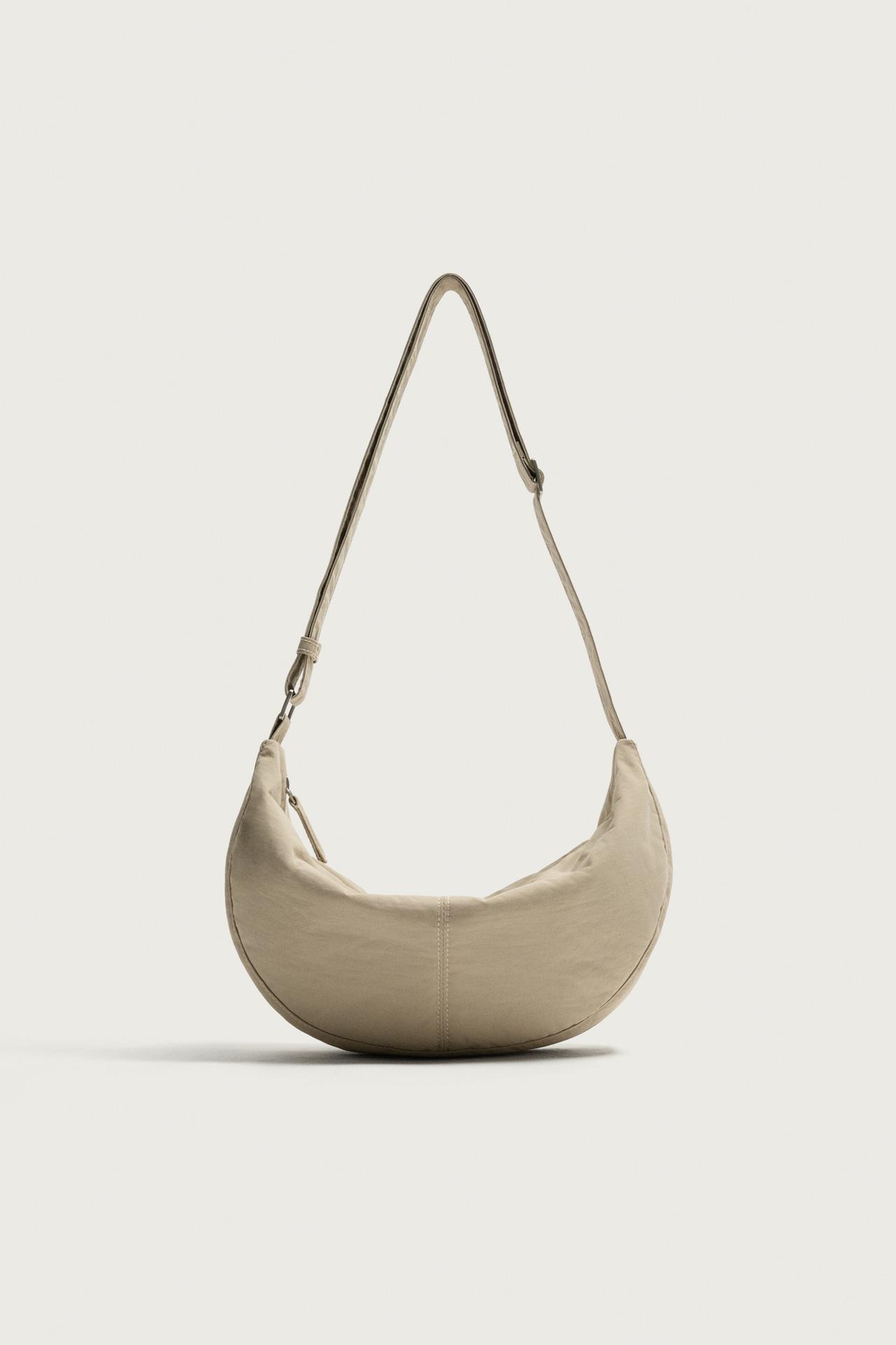 zara, SMALL NYLON SHOULDER BAG