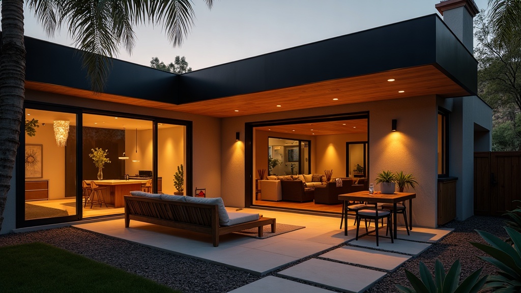 Warmly lit residential electrical scene