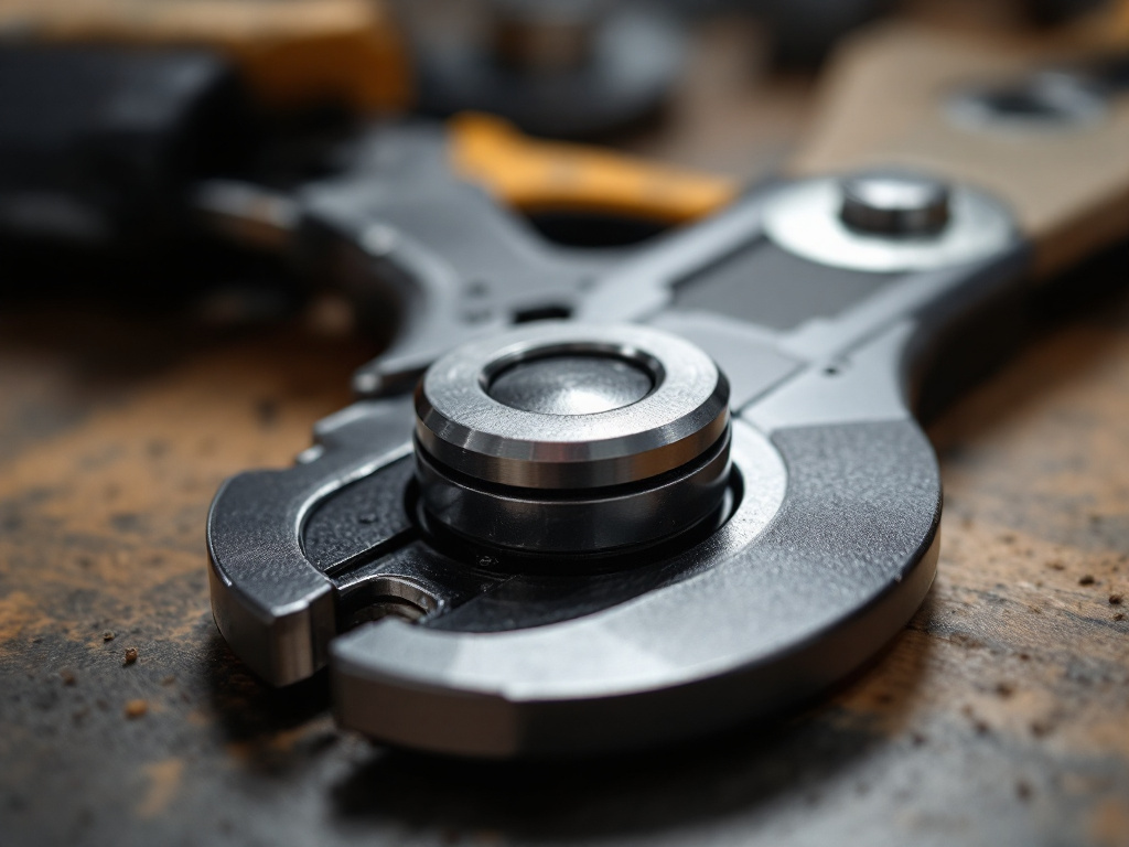Close-up of EZPIK Grip Aid Tool's magnetic gripper head and metal fingers in sharp detail