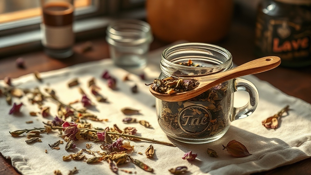 Thé en vrac avec fleurs séchées et herbes aromatiques pour préparer ses infusions maison