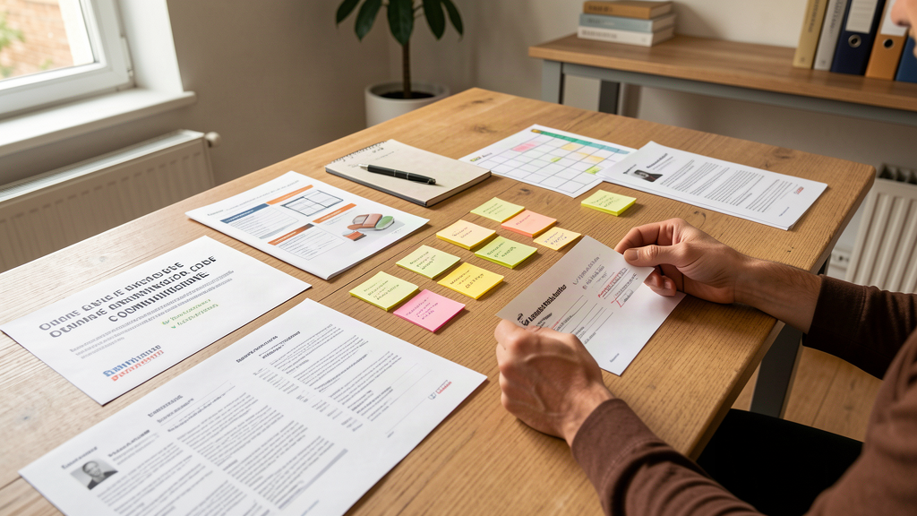 Table de travail d’un marchand e-commerce comparant plusieurs propositions d’agence de communication