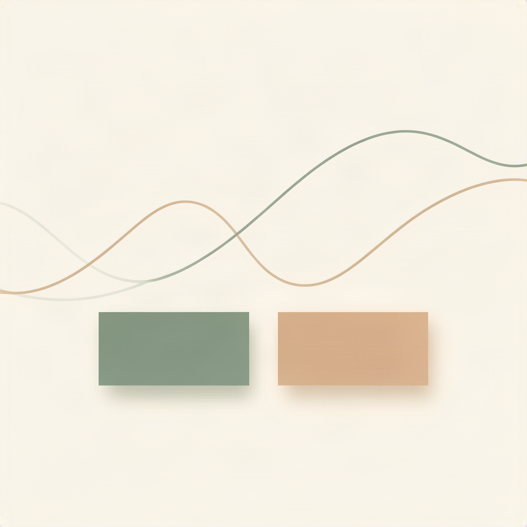 Calm data lines and bars in pine and sand