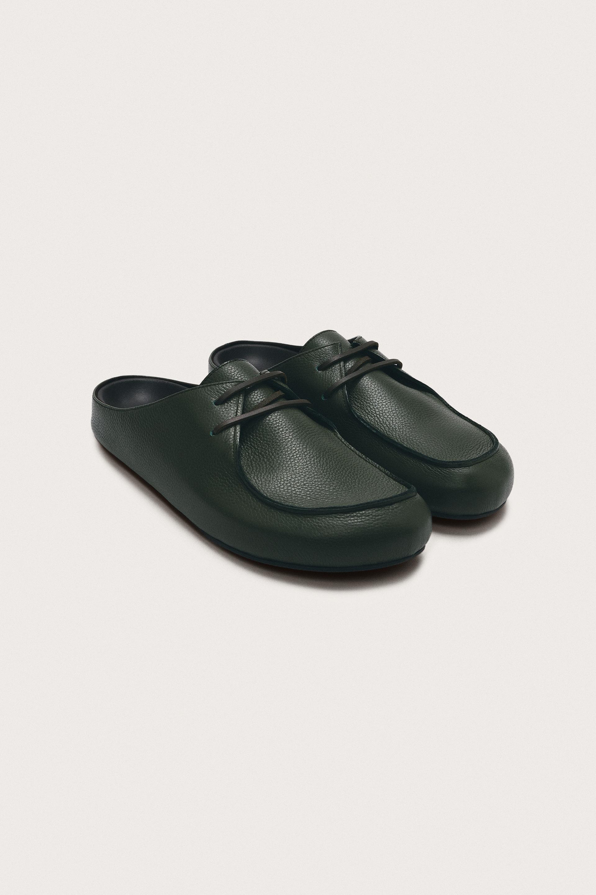 zara, LIMITED EDITION LEATHER CLOGS