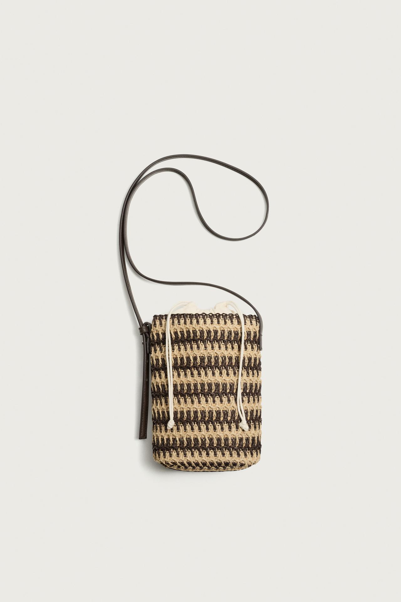 zara, BRAIDED VERTICAL CROSSBODY BAG