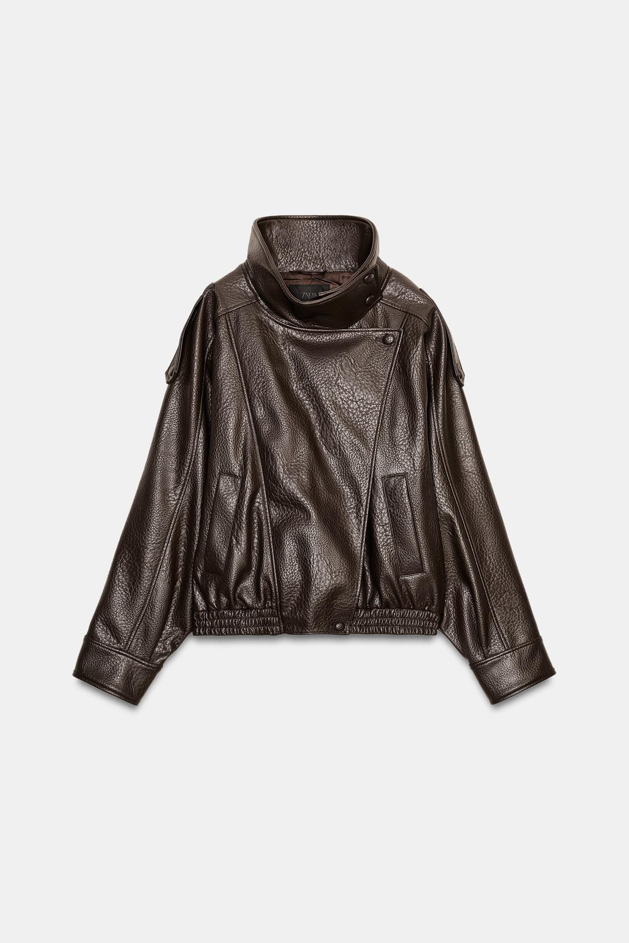 zara, FAUX LEATHER JACKET