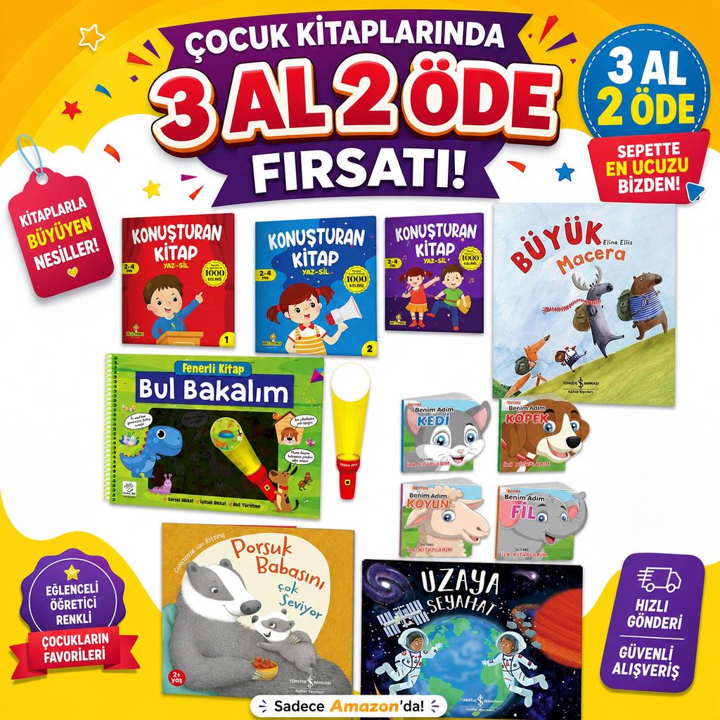 ÇOCUK KİTAPLARINDA 3 AL 2 ÖDE FIRSATI!
