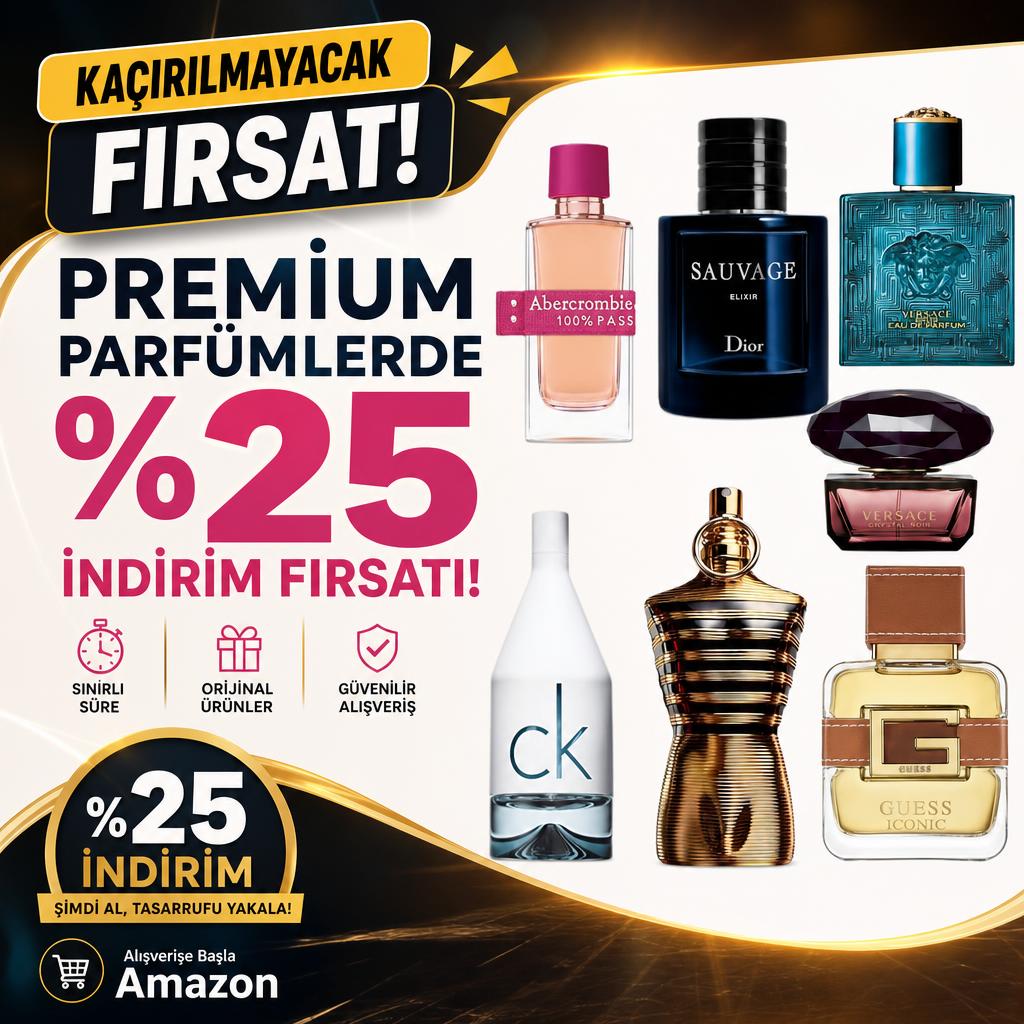 PREMİUM PARFÜMLERDE %25 İNDİRİM FIRSATI!