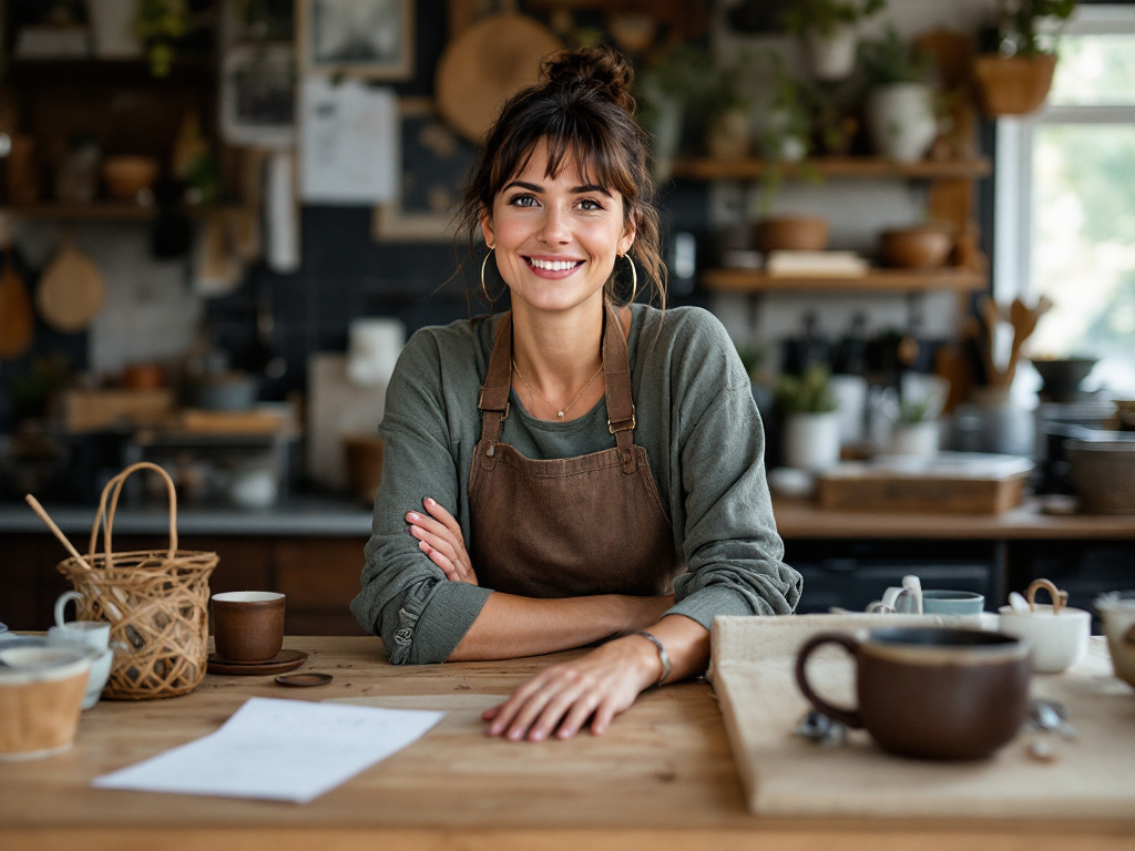 Katharina Mann an der Werkbank in ihrer Dresdner Geigenbau-Werkstatt
