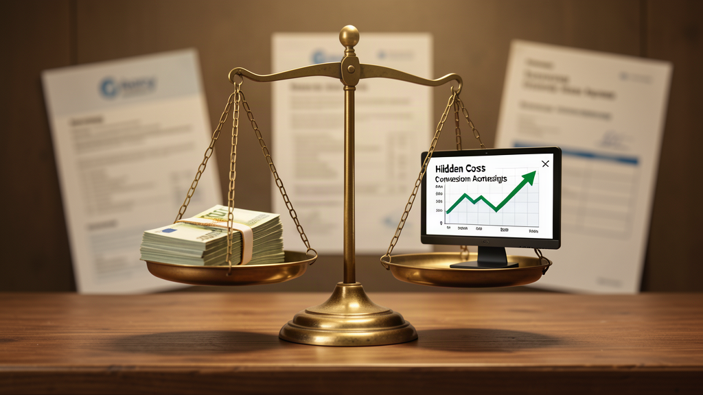 Balance illustrant le rapport entre le budget investi dans une agence digitale et les resultats business mesurables