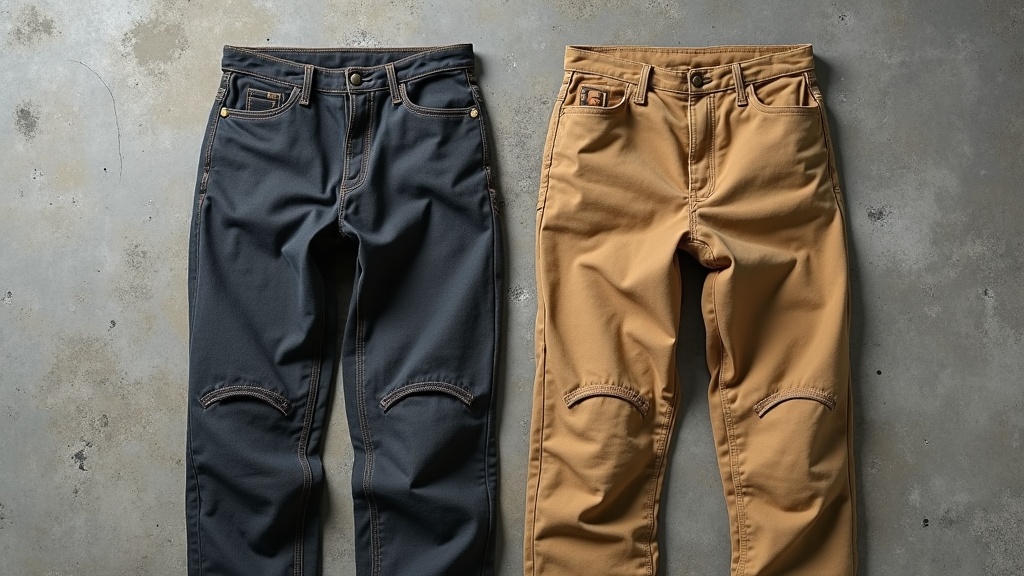 Comparación entre pantalones de trabajo resistentes y pantalones baratos que se rompen