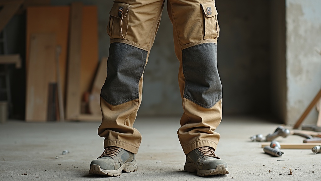 Pantalón de trabajo para construcción con rodilleras reforzadas y bolsillos de utilidad