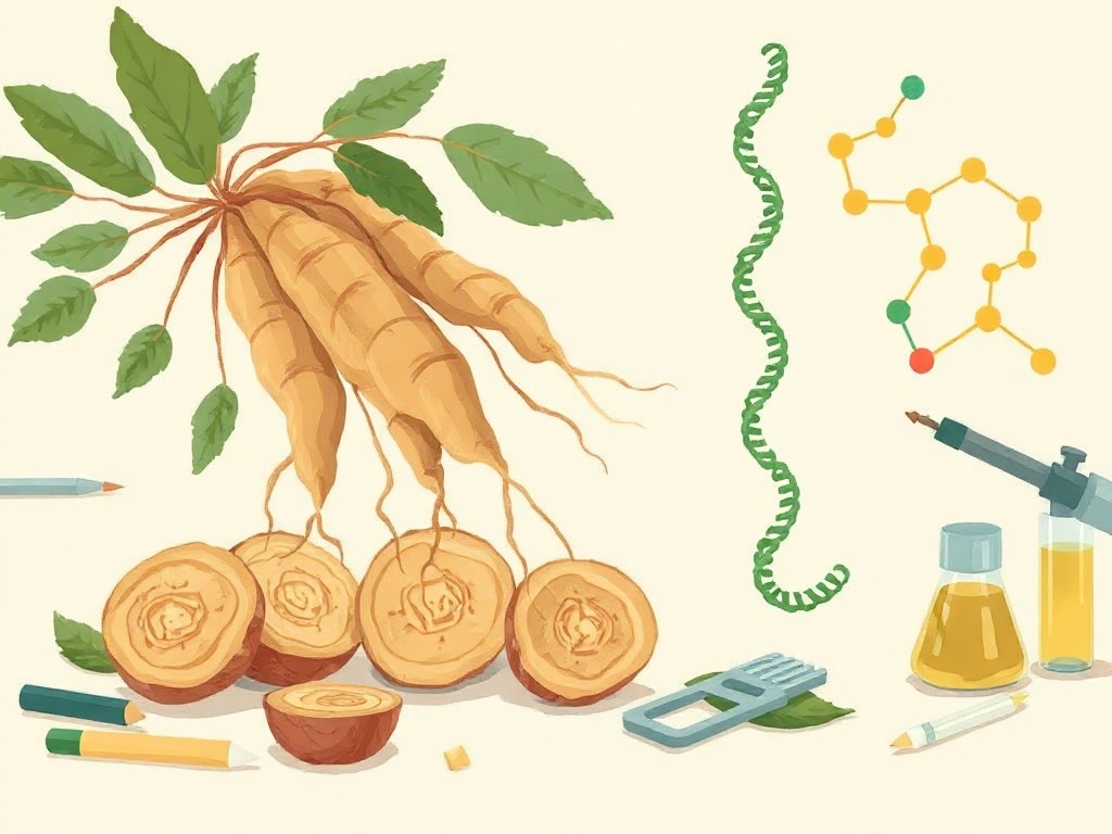 Image for Genomic Map of 287 Ginseng Accessions Unlocks Ginsenoside Biosynthesis Pathway