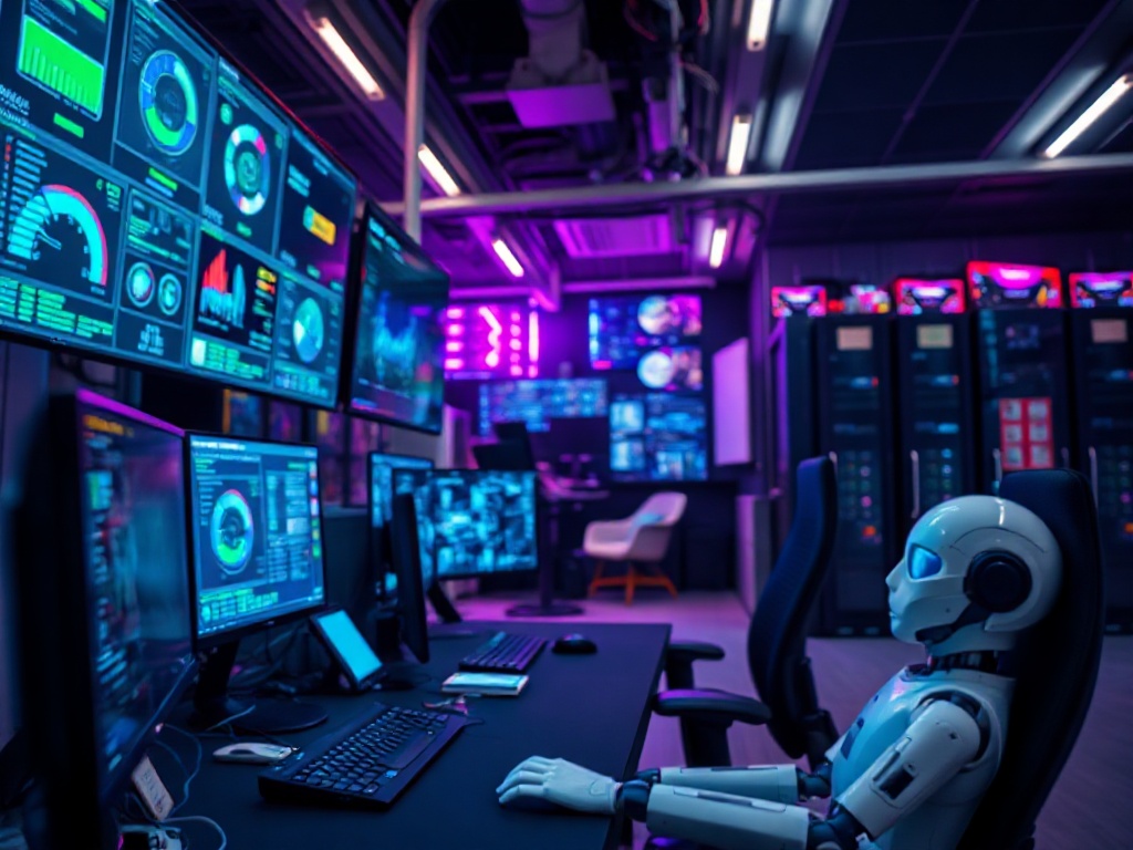 Illustration of AI-powered cybersecurity tools protecting small businesses in 2026