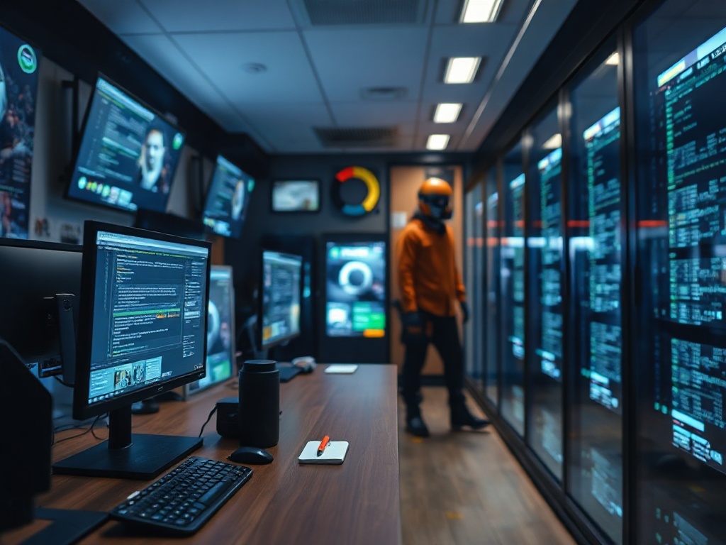 Illustration of paid cybersecurity tools encrypting internet traffic for personal online security.