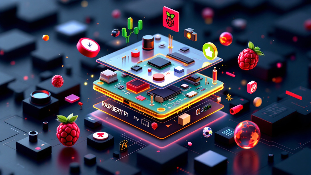 Raspberry Pi board with connected peripherals for self-hosted server projects and home automation