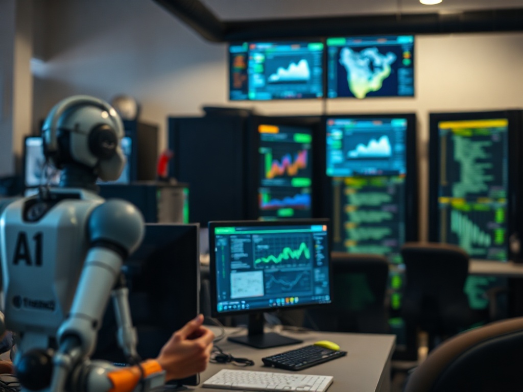 Illustration of AI financial modeling comparing off-the-shelf machine learning outperforming custom solutions in 60% of cases