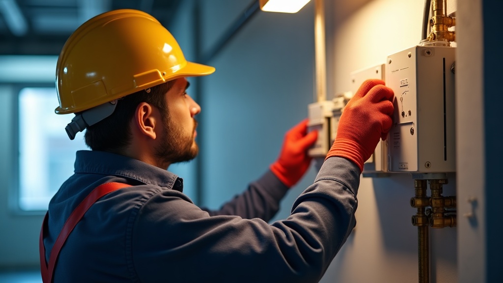 Electrician diagnosing a wall outlet with a test meter