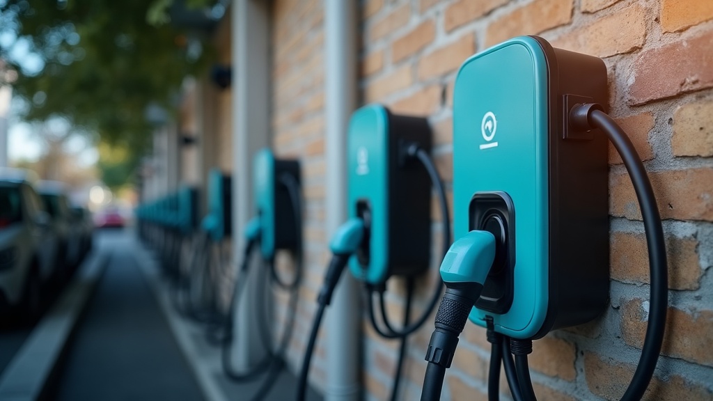 Level 2 EV charger installed in a home garage