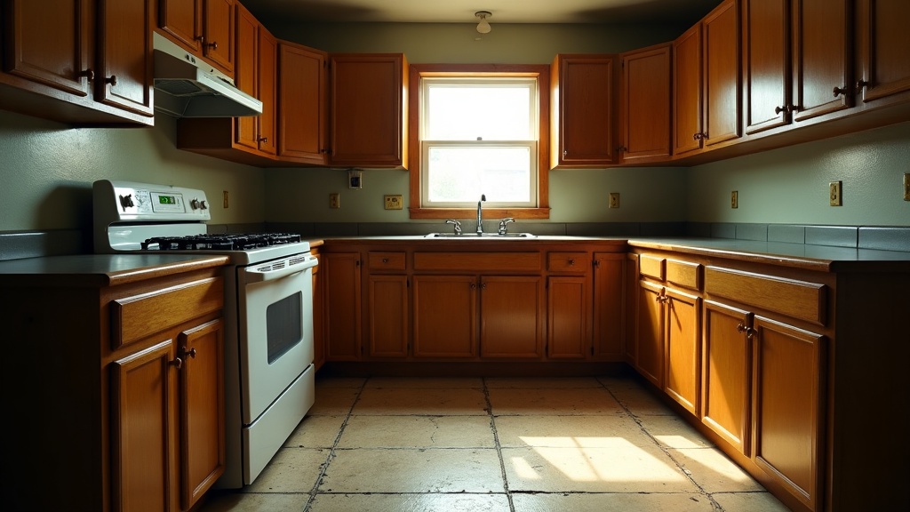 Before renovation photo of a dated Trenton Ohio interior prior to All Around ConstructionX remodeling work