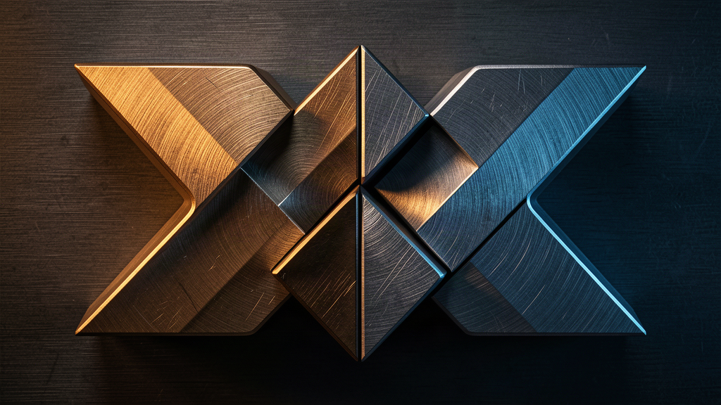 Abstract charcoal and amber metal texture representing premium knife steel