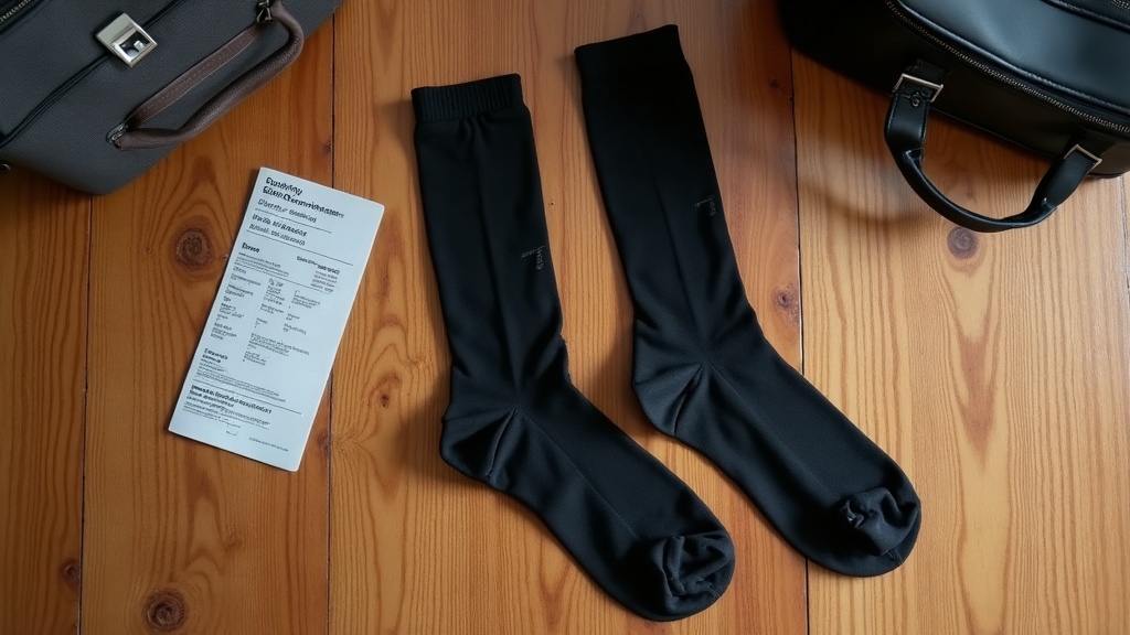 Best compression socks for flying laid out for travel