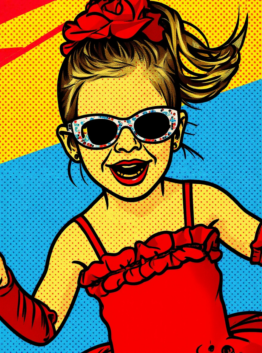 The same photo rendered in the Pop Art Comic style