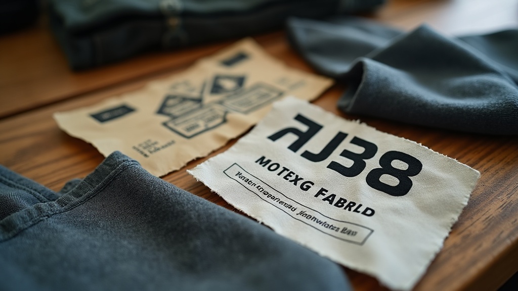 Etiquetas de certificación en ropa de trabajo laboral