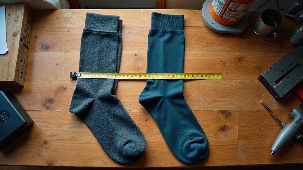 Comparing thick and thin compression sock materials for work boots