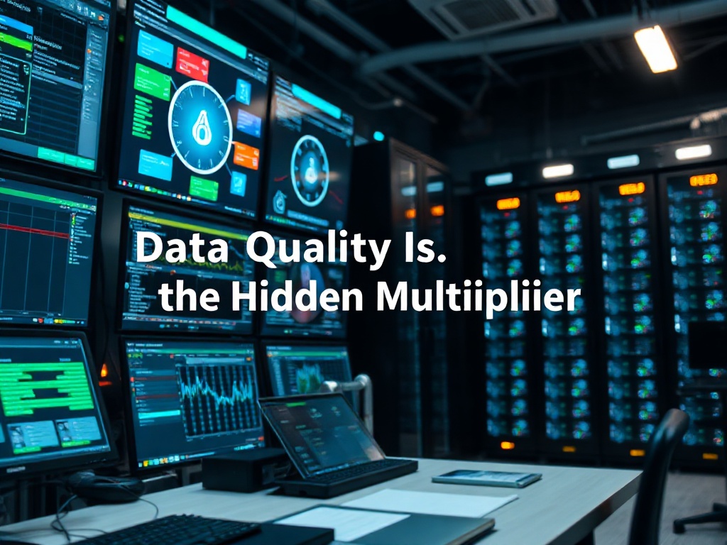 Illustration of data quality boosting AI tools performance and accuracy in data-driven applications.