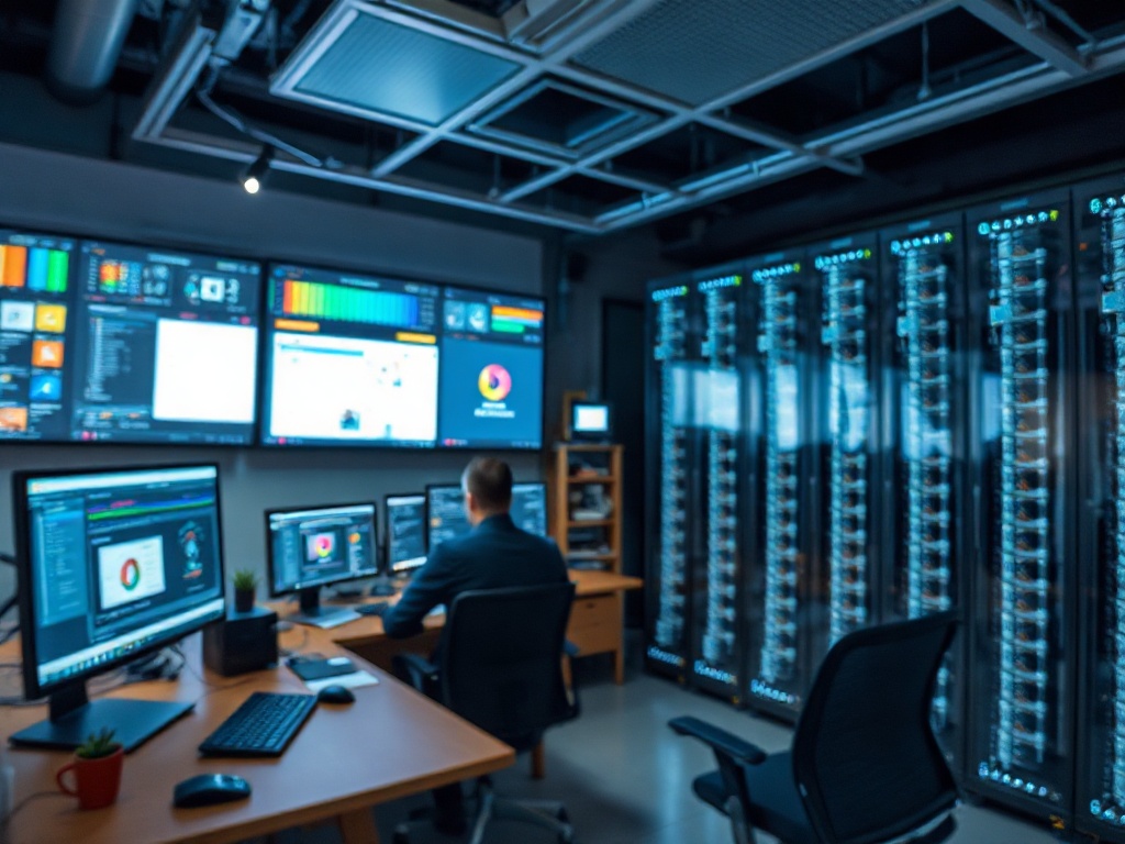 Illustration of self-hosting server setup emphasizing control and responsibility in hosting