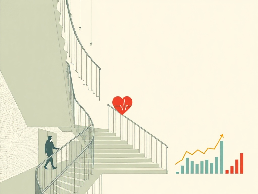 Image for Meta-Analysis: Regular Stair Climbing Cuts Cardiovascular Mortality Risk by 39%