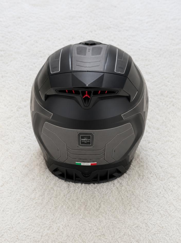 Nolan Group Full-Face Motorcycle Helmet Black Silver Red — Vinted listing photo example