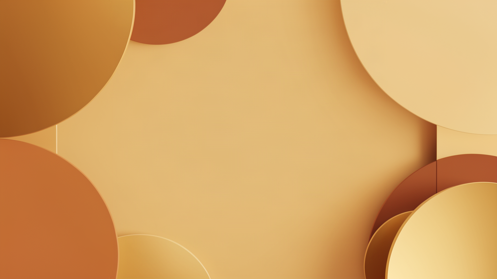 Warm editorial abstract composition with amber tones and geometric shapes