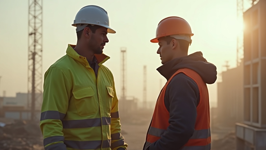 Ropa de trabajo de verano e invierno en obra de construcción