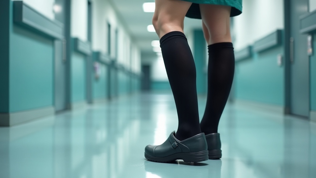 Compression socks for women on a nurse standing long shift