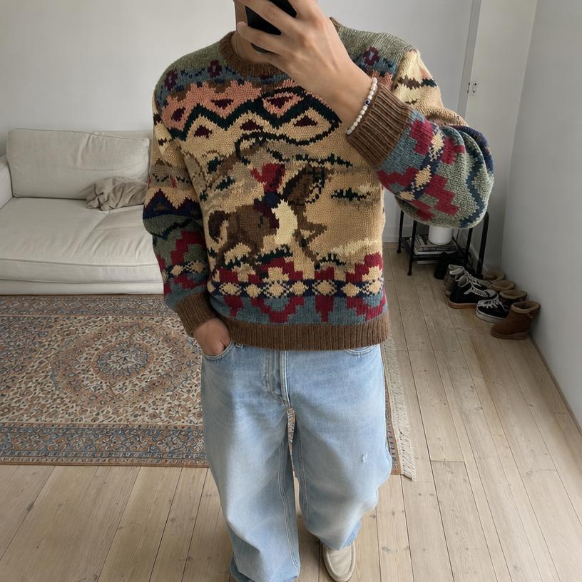 Ralph Lauren Fair Isle Horse Motif Knit Jumper Very Good — Vinted listing photo example