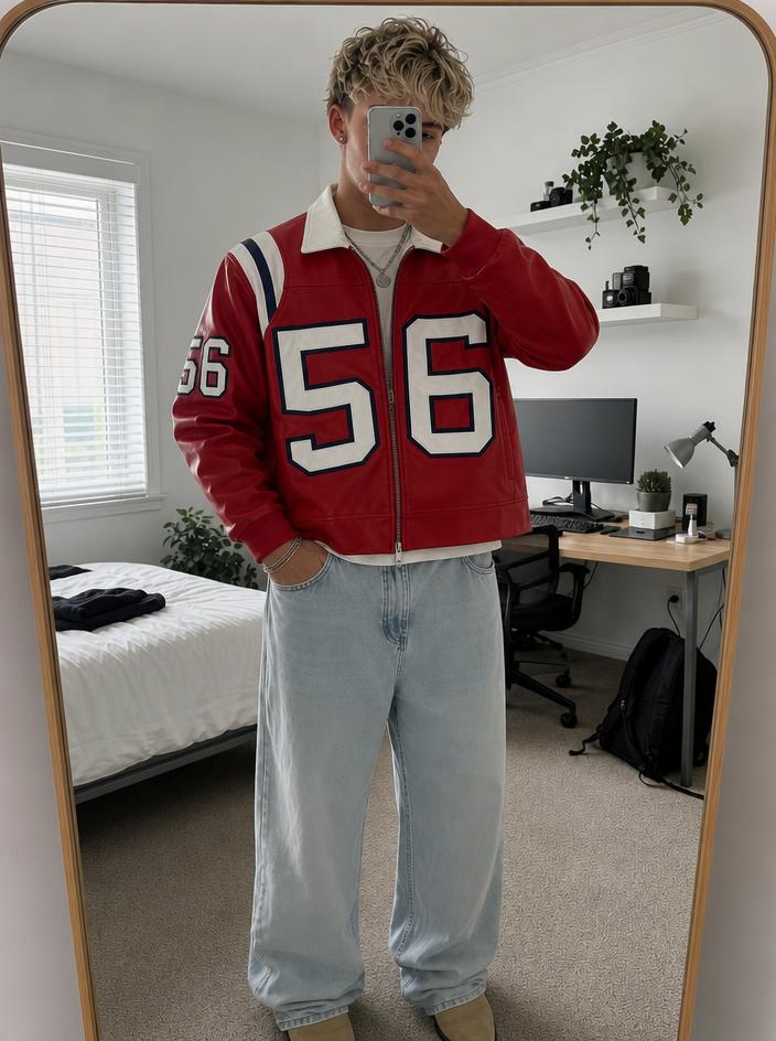 Dolce & Gabbana Red 56 Varsity Jacket — Vinted listing photo example