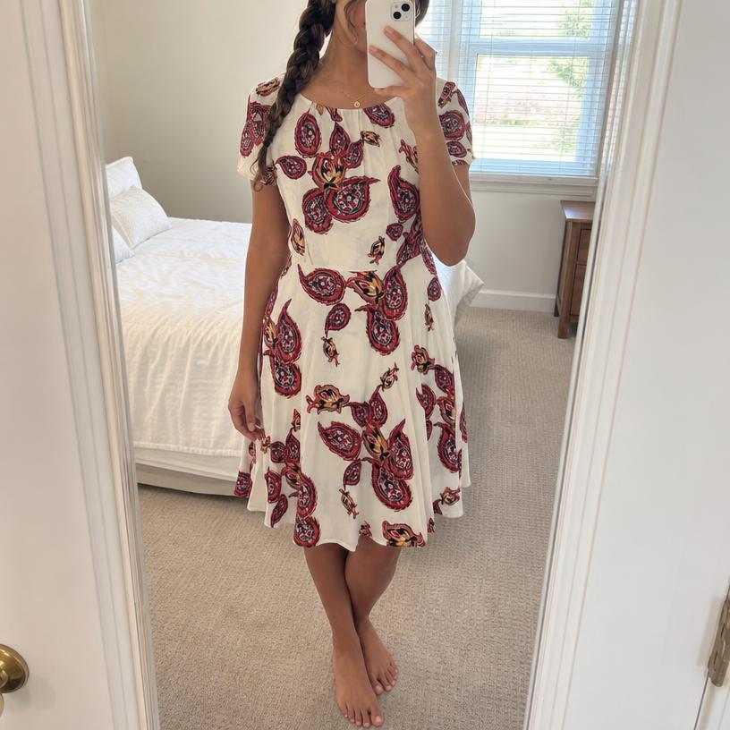 Floral Fit & Flare Dress with Short Sleeves — Vinted listing photo example