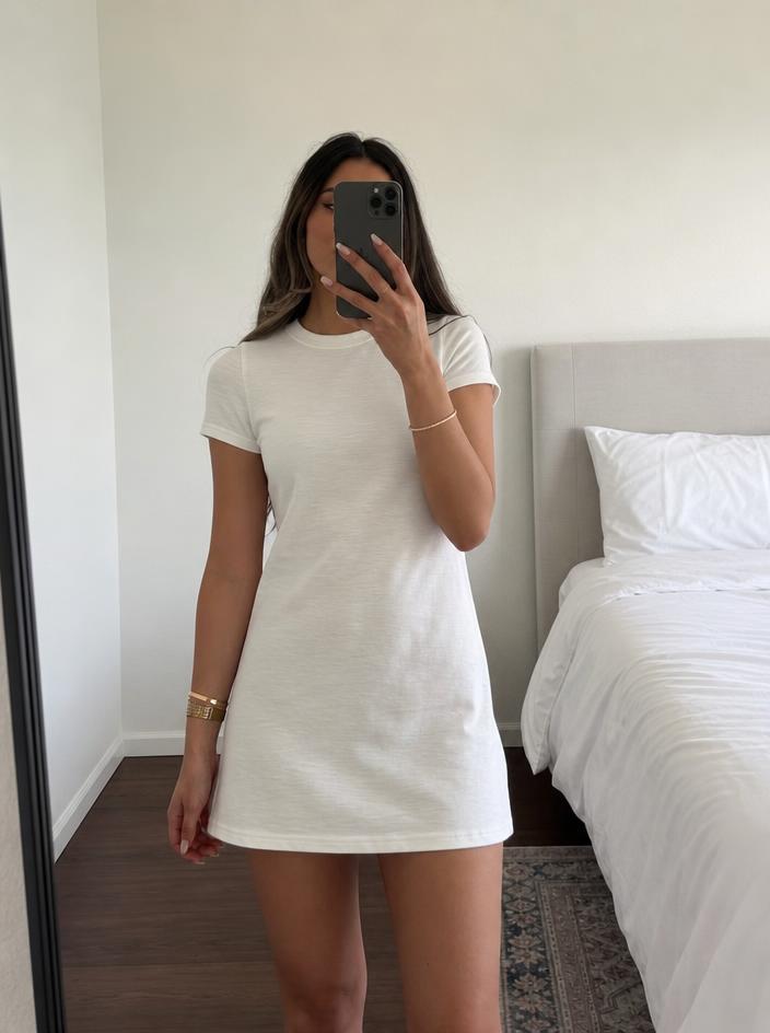 AMISU ribbed long sleeve top in ivory – very good