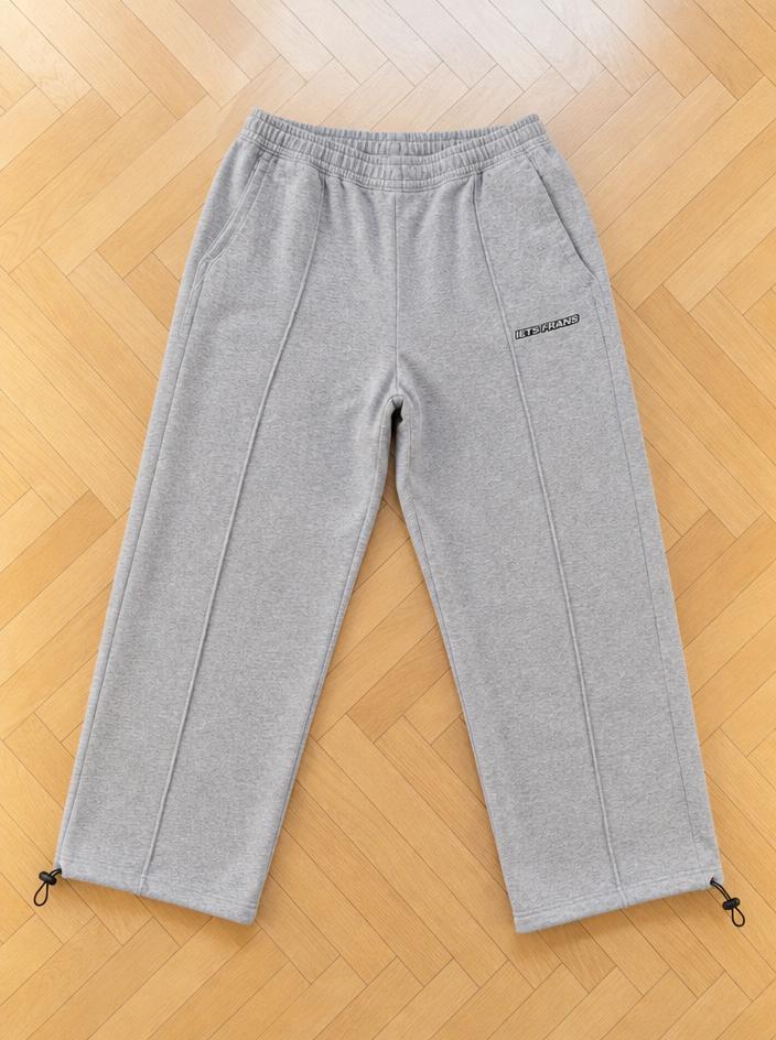 Grey marl joggers with logo detail and drawstring