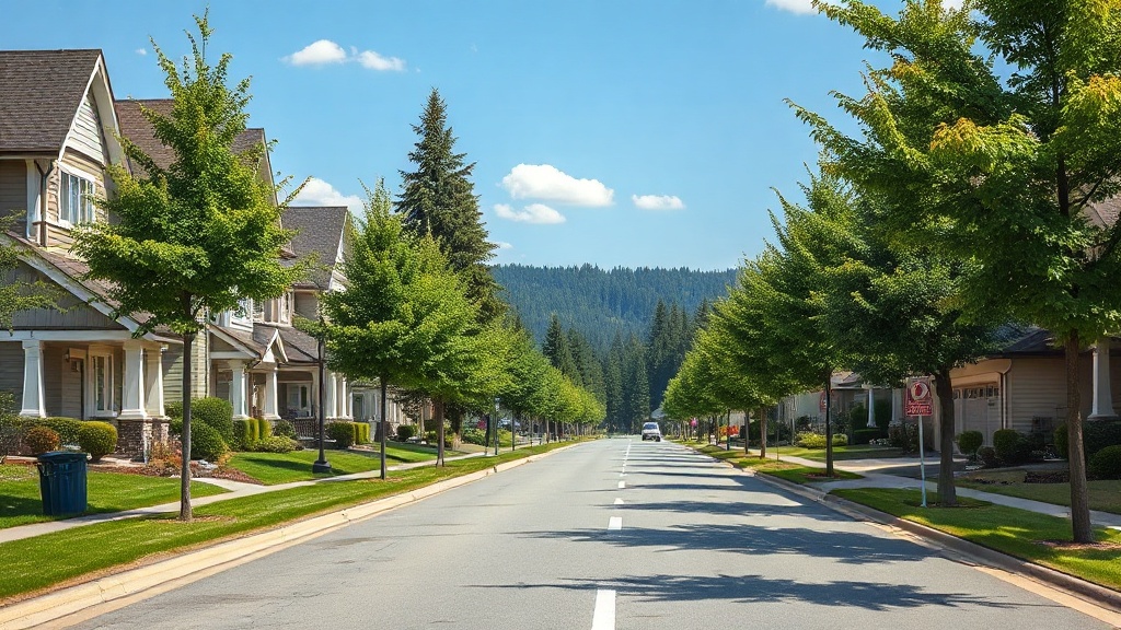 Illustrative streetscape of Whonnock, British Columbia, in the Fraser Valley