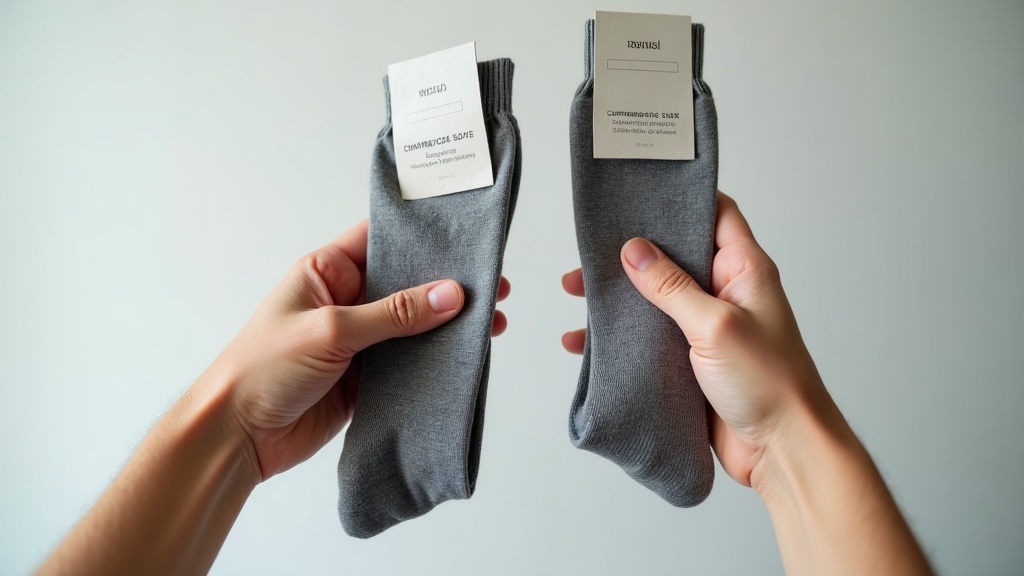 Labeled vs unlabeled compression socks comparison