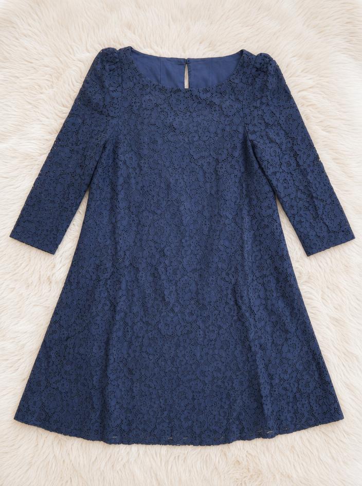 Claudie Pierlot navy floral lace dress size 34