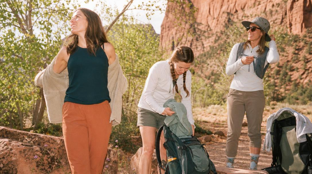 Summer sun protective clothing in Zion National Park