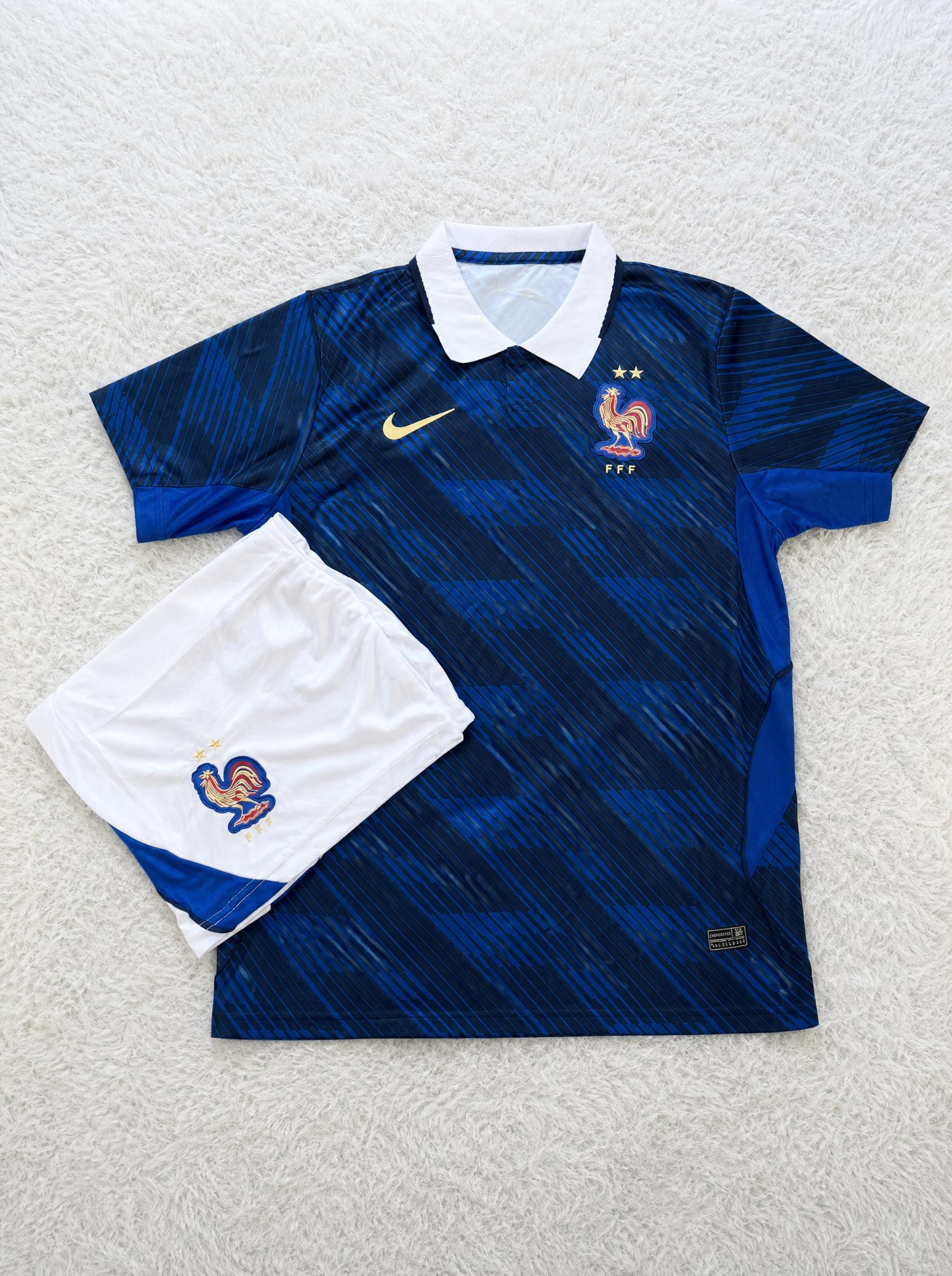 Nike France FFF Authentic Football Shirt & Shorts Set New